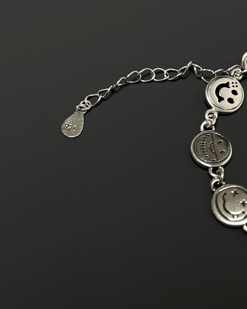 smile chain bracelet (925silver)