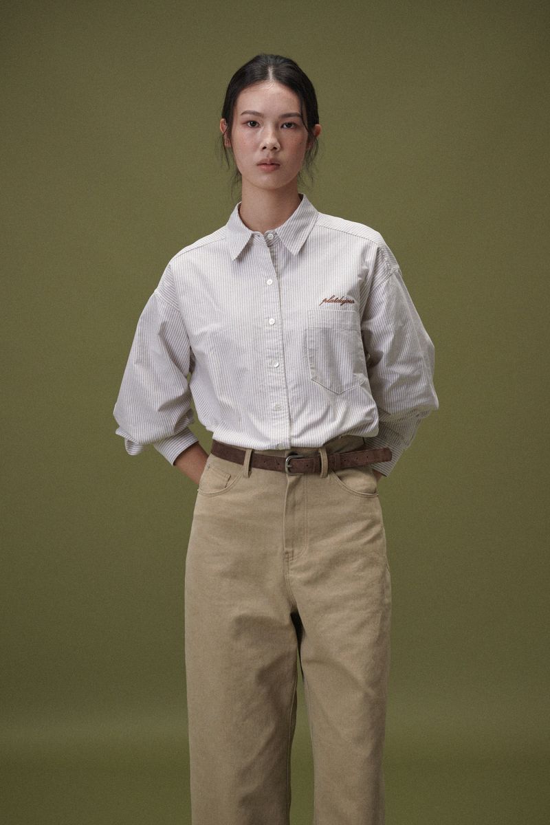 Classic stripe shirts (Brown)