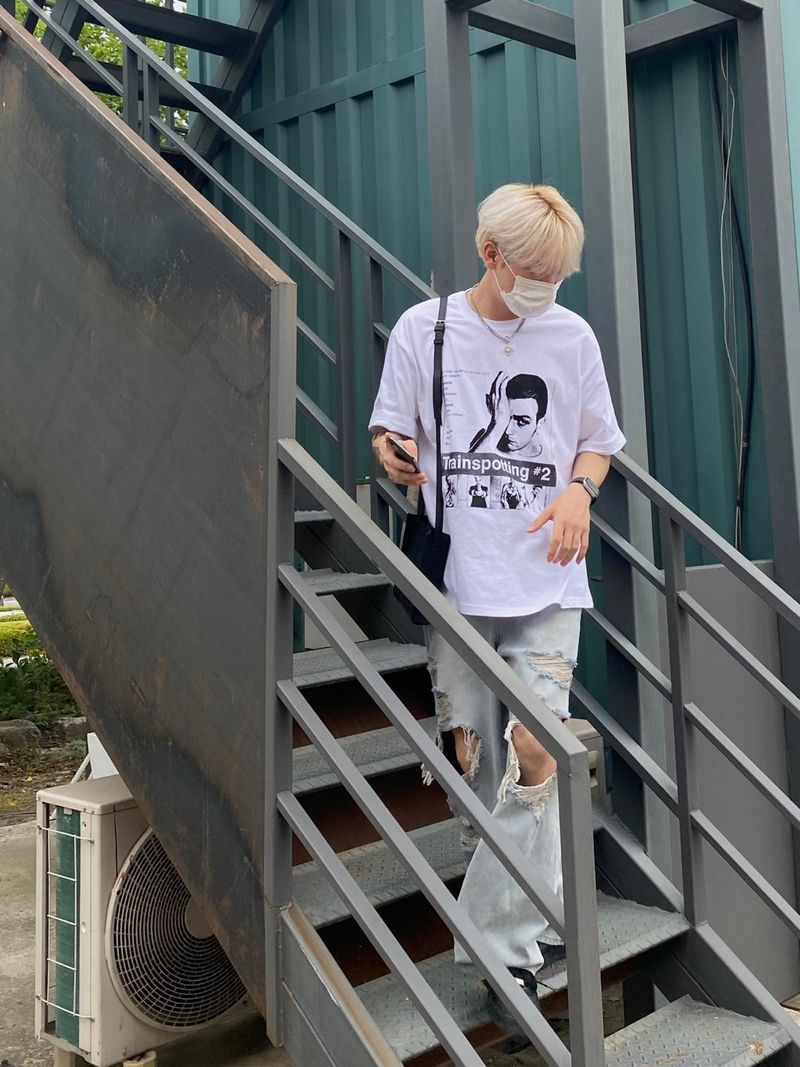 Train Na-dyeing short sleeve tee 2C