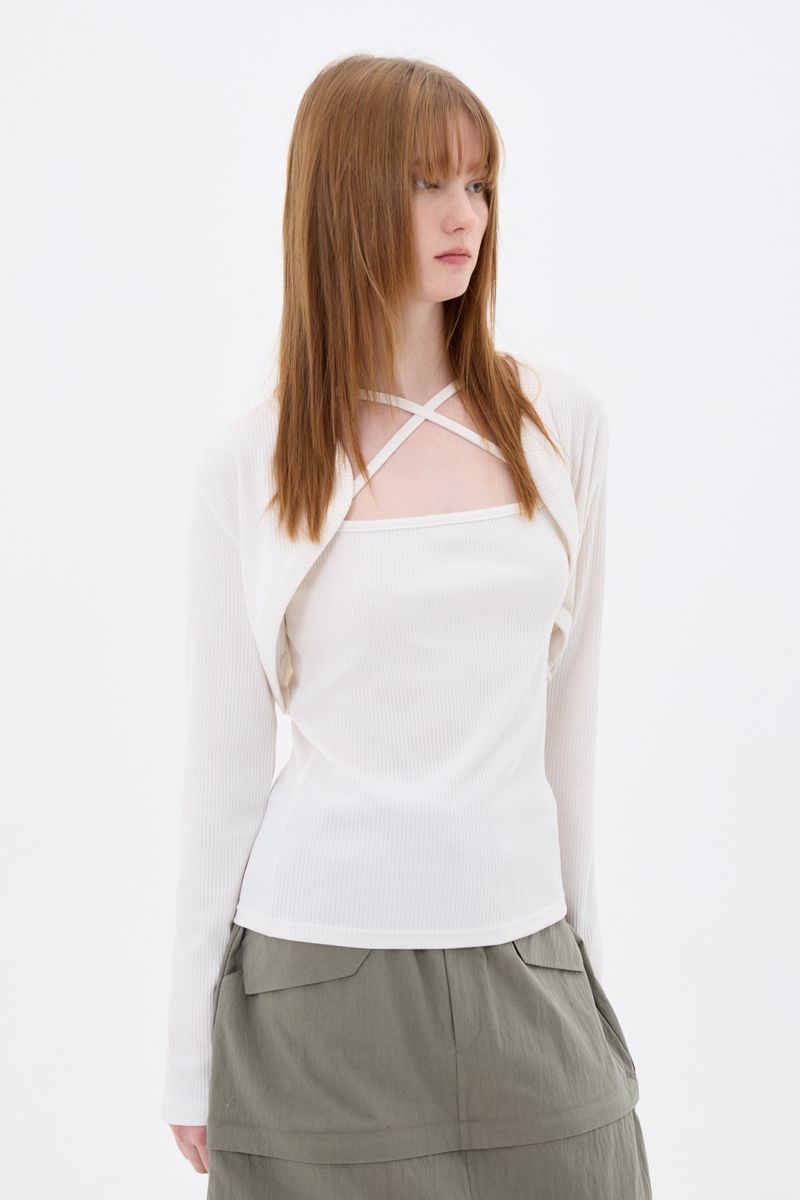ARIOSO BOLERO SET / WHITE