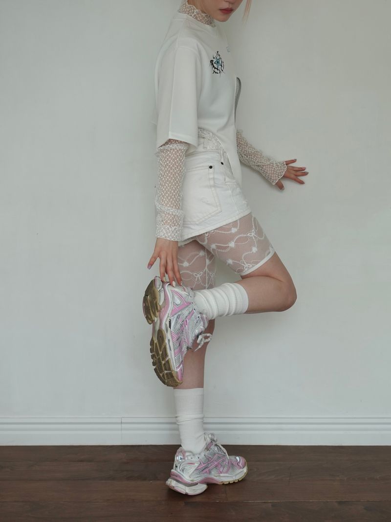 lace inner shorts - ivory