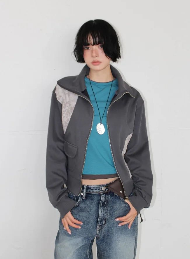 FLOWER PANEL HIGH-NECK JUMPER