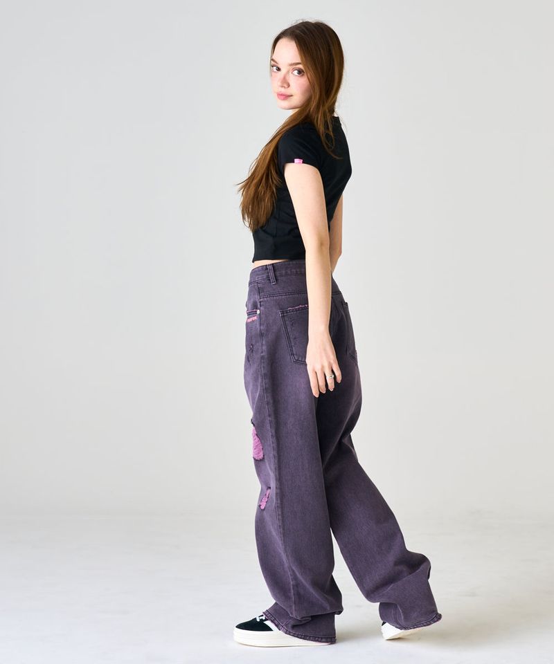 MP TWO TONE DAMAGE DENIM PANTS
