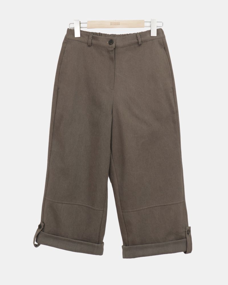 Mekun Roll-Up Wide Cotton Pants