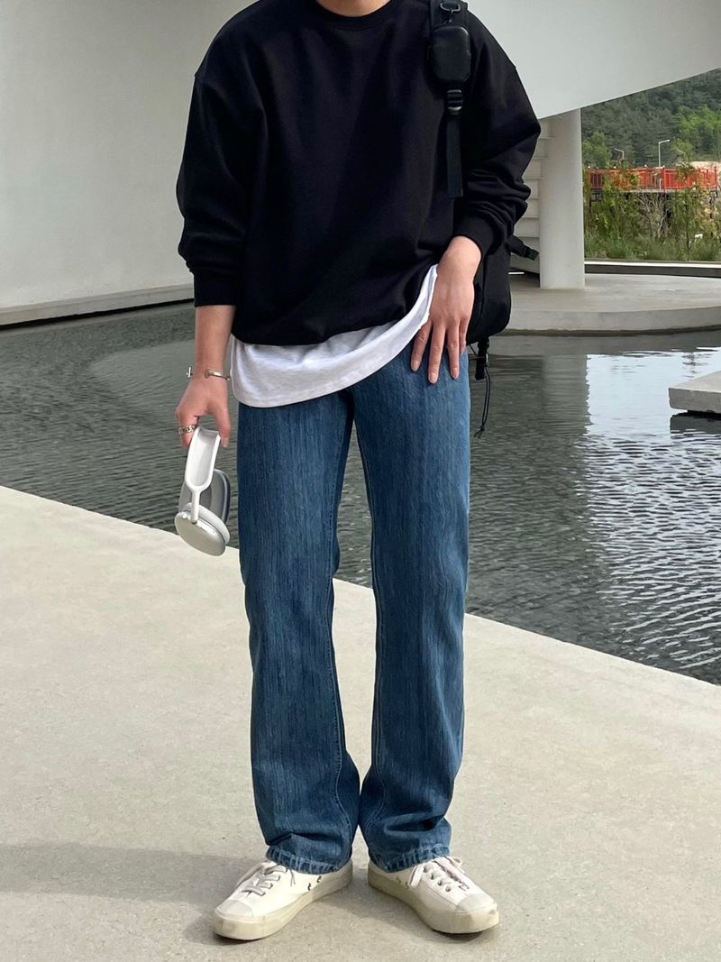 MASION SLIVE DENIM PANTS(ONE COLOR)