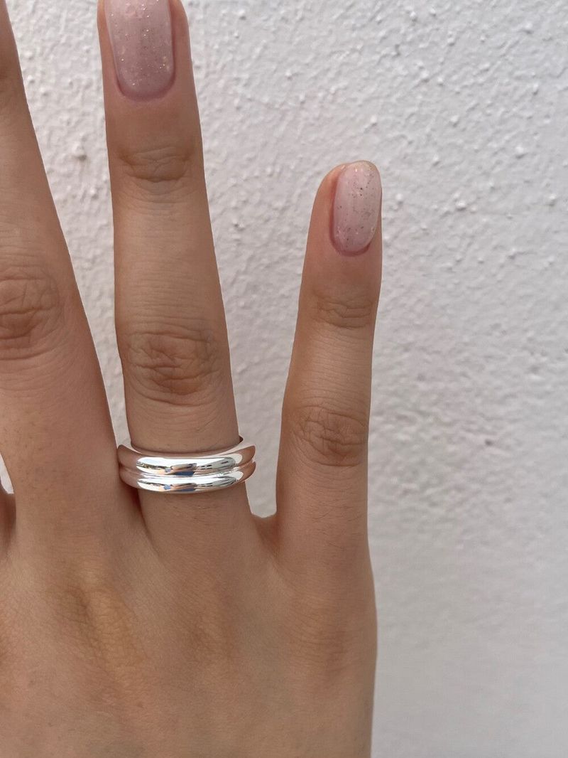 (silver925) Volume open ring