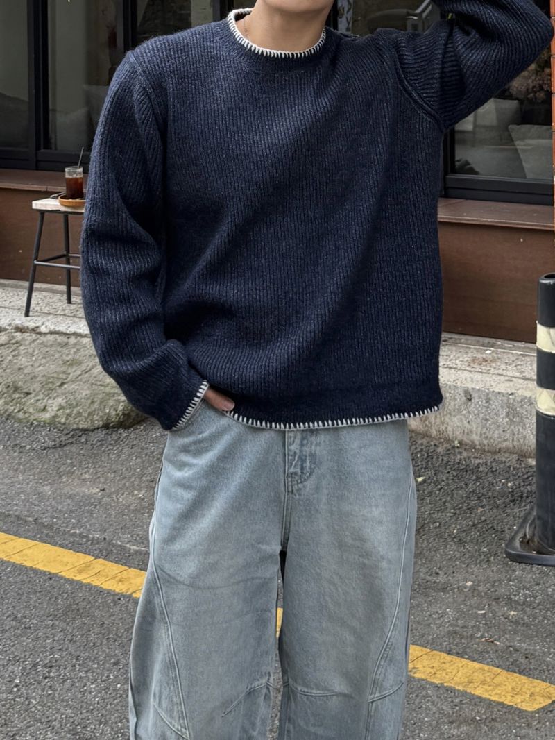 Hoshi line round knitwear