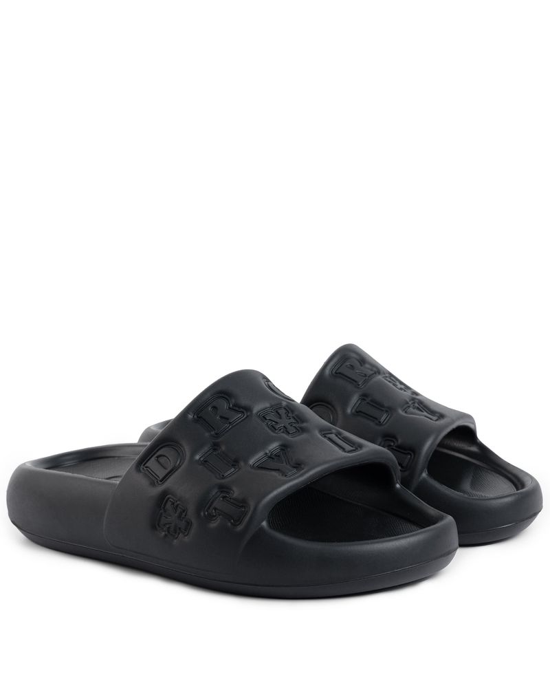 DirtyCoins（ダーティーコインズ）の「DirtyCoins Embossed Slides - Black（Shoes）」