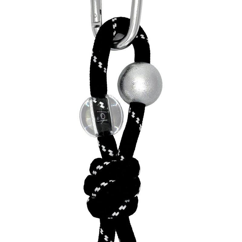 Rope Keyring [Clear&Silver Beads]