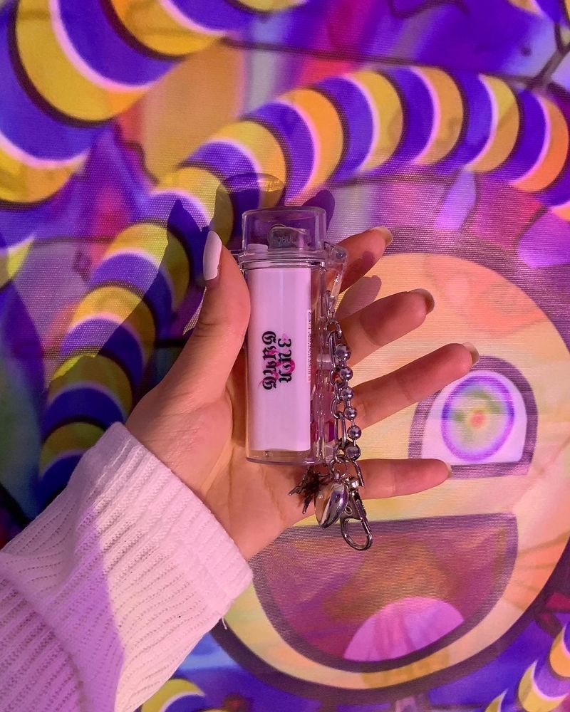 Aurora butterfly lighter case keychain