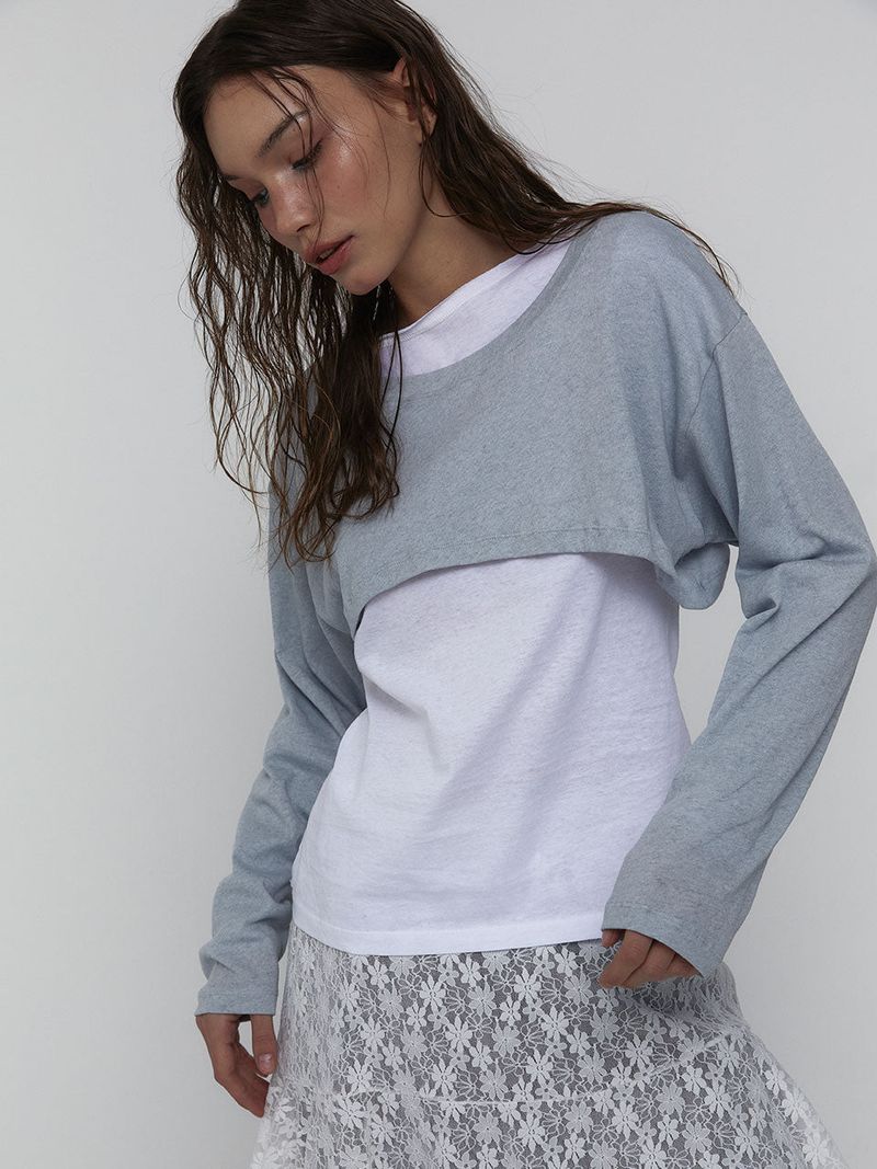 Cotton Cropped Top_Skyblue
