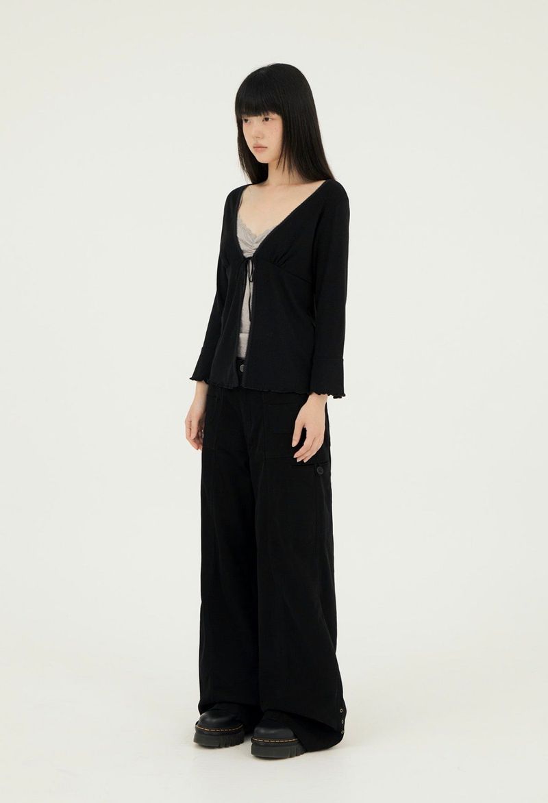MINI POCKET WIDE COTTON PT BLACK