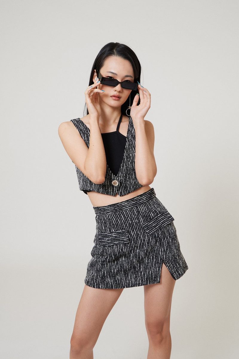 EVIE holly SKIRT BLACK