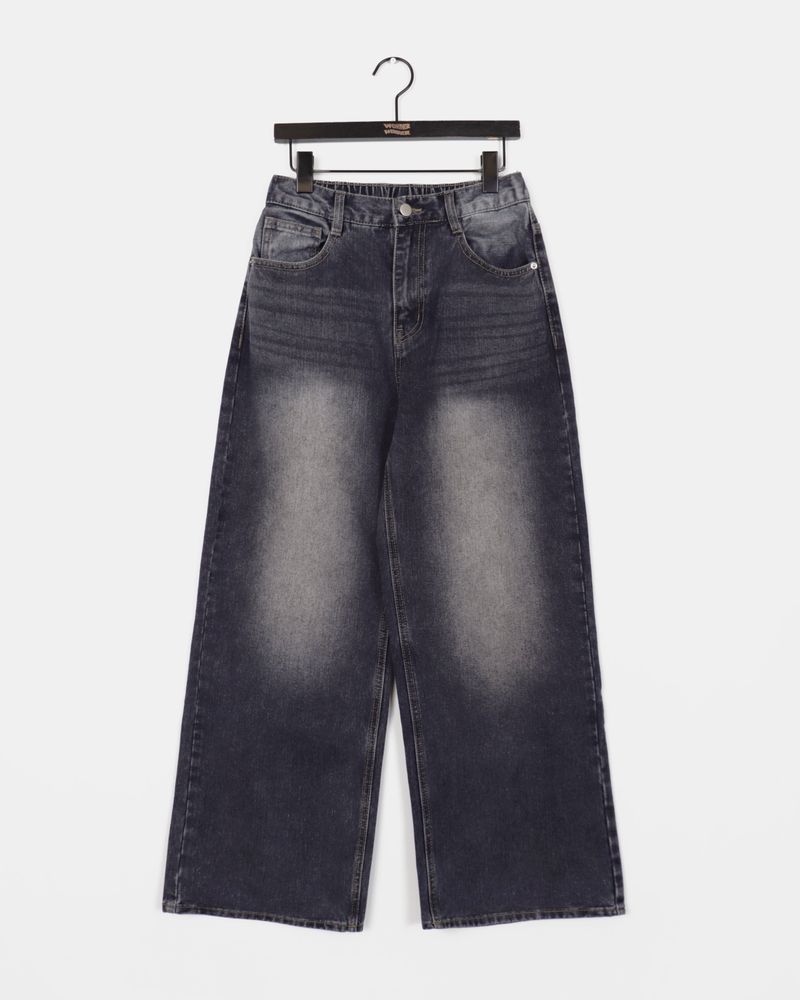 Radian Back-Banding Wide Denim Pants