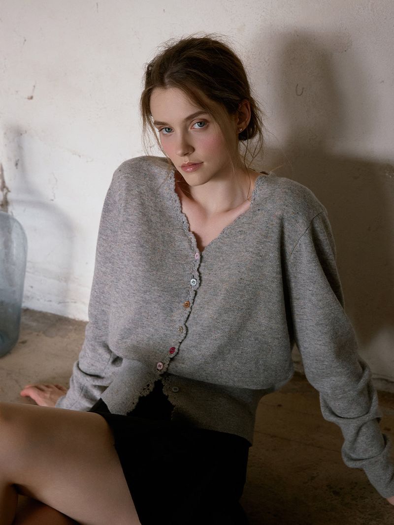 SALENA wool v neck cardigan