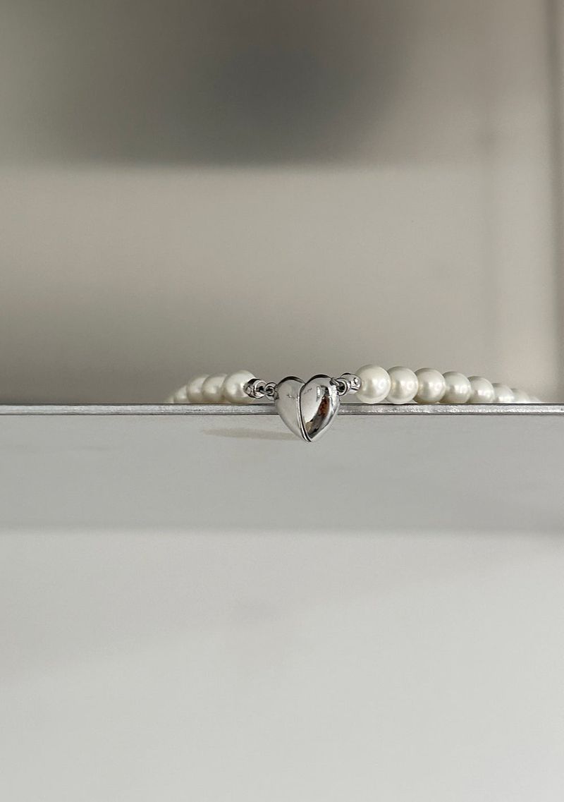 pearl heart anklet