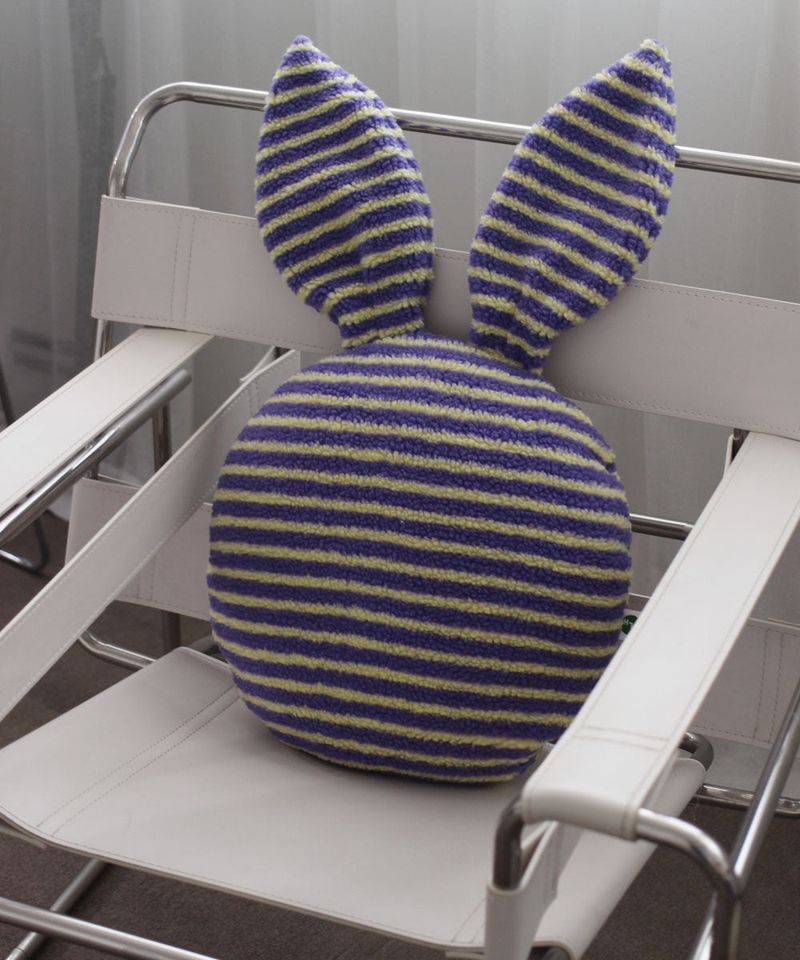 stripe rabbit ear cushion ( 3 color )