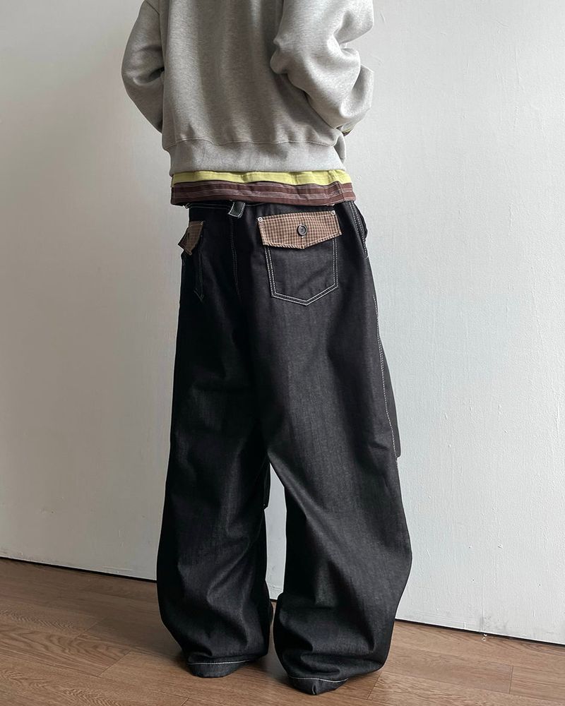 IDF（アイディーエフ）の「チェッカーノンフェイドデニムパンツ（パンツ）」