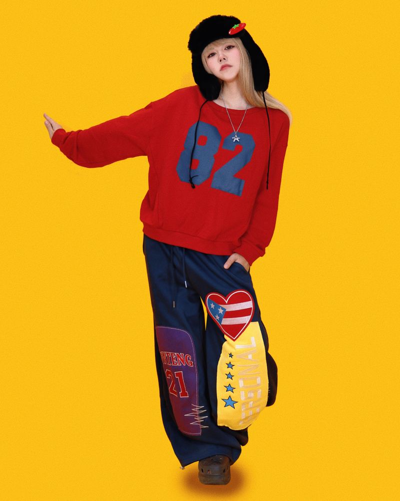 pop-pop patch string pants (2color)