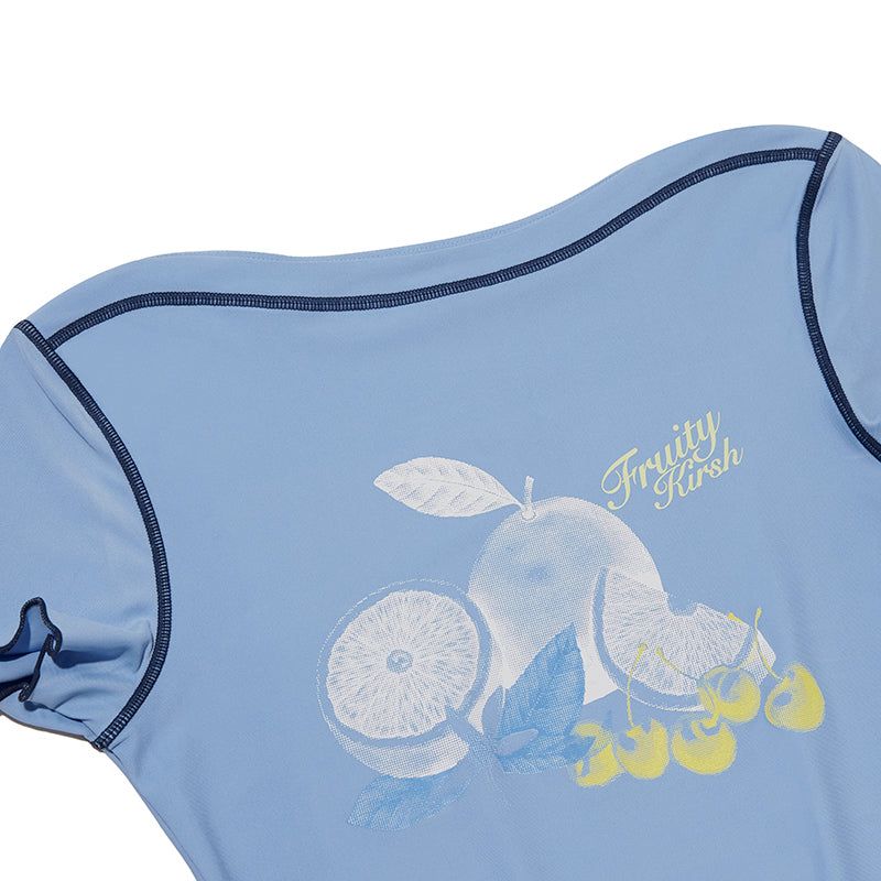 GRAPHIC POINT SHORT SLEEVE RASHGUARD [SKY]