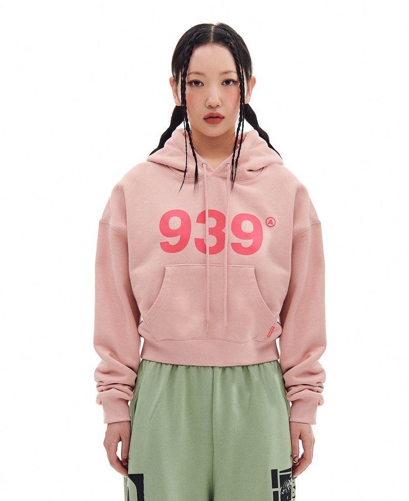 ARCHIVE BOLD(アーカイブボールド)の「939 LOGO CROP HOOD (PINK)(Tops)」