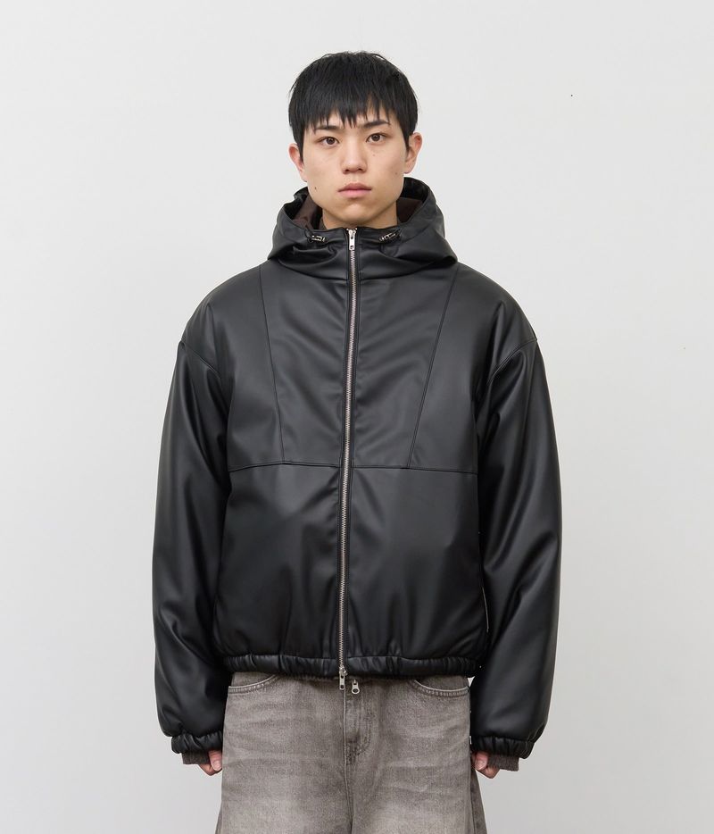 HIFIFNK(ハイファイファンク)の「Ball Leather Hooded Jumper(Jackets/Outerwear)」