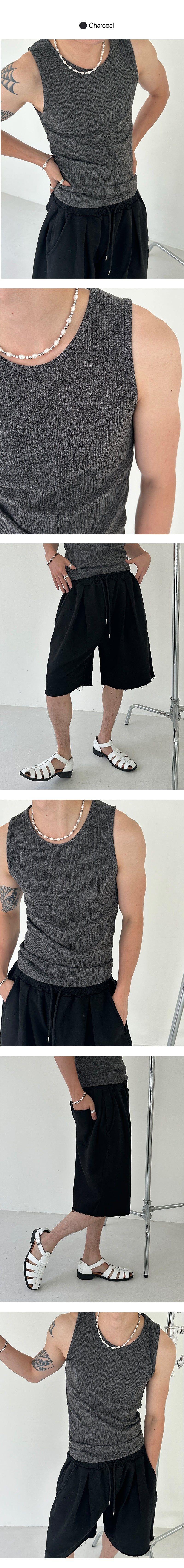 [MUSCLE FIT] Thin golgi sleeveless (4color)  