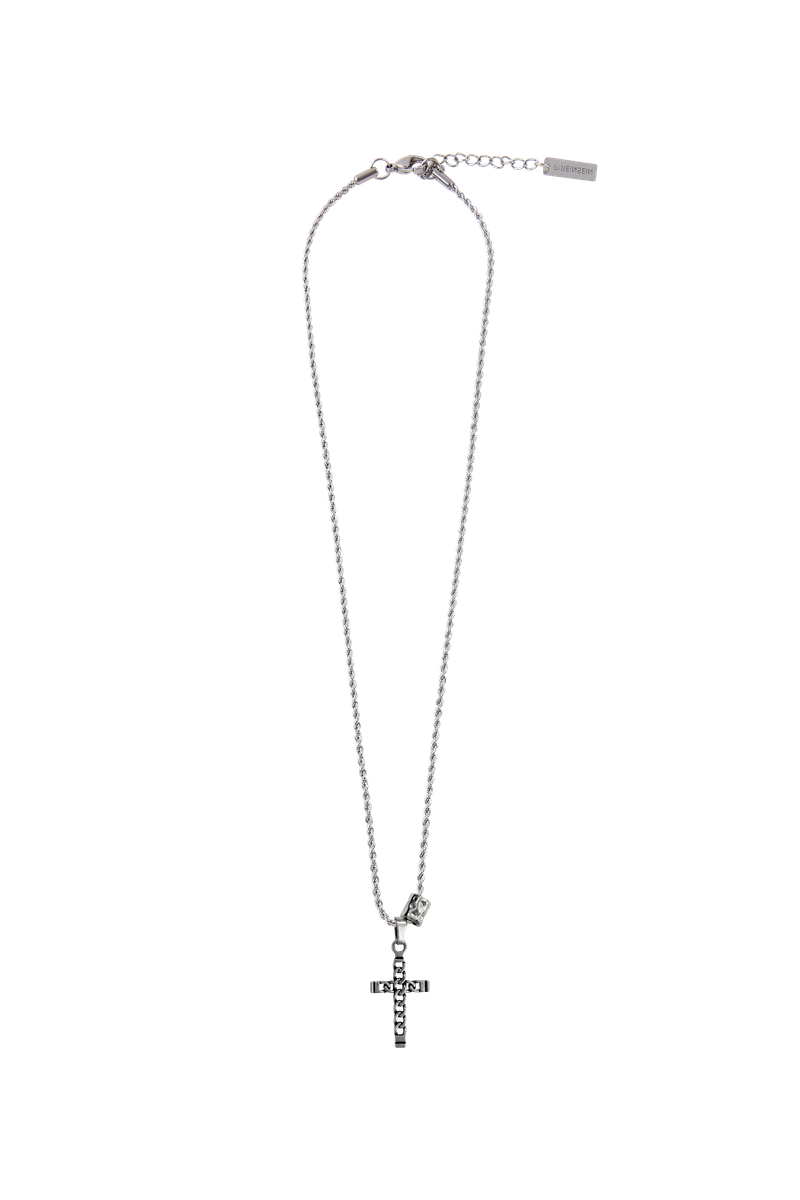 Rope chain] ring rope cross necklace