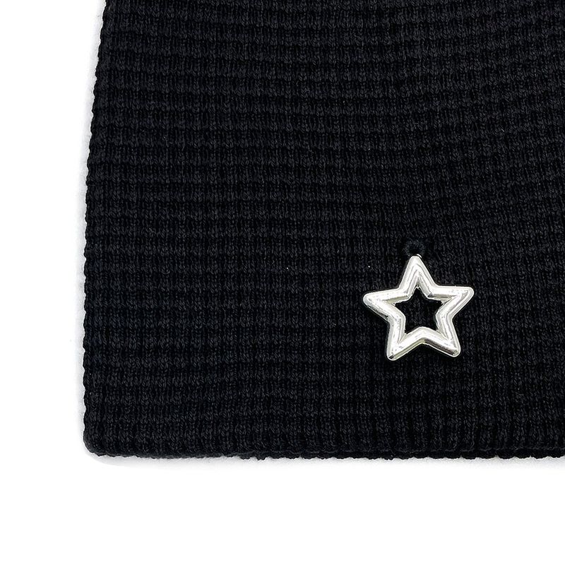 Star Summer Knit Beanie [Black]