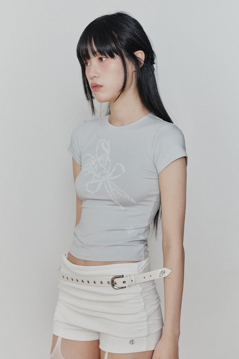 FRAGILE GRAPHIC TEE light mint