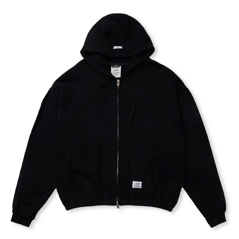 ML CROP ZIP-UP BLACK / WHITE