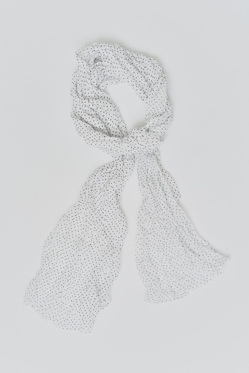 Leaf Dot Wrinkle Scarf