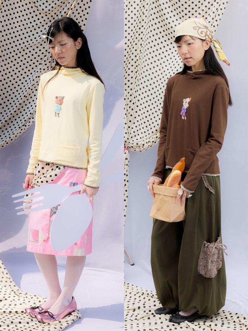 UnsocialNight（アンソーシャルナイト）の「UnsocialNight春夏新作オリジナルデザインかわいいプリント二色フード付きTシャツ（Tops）」