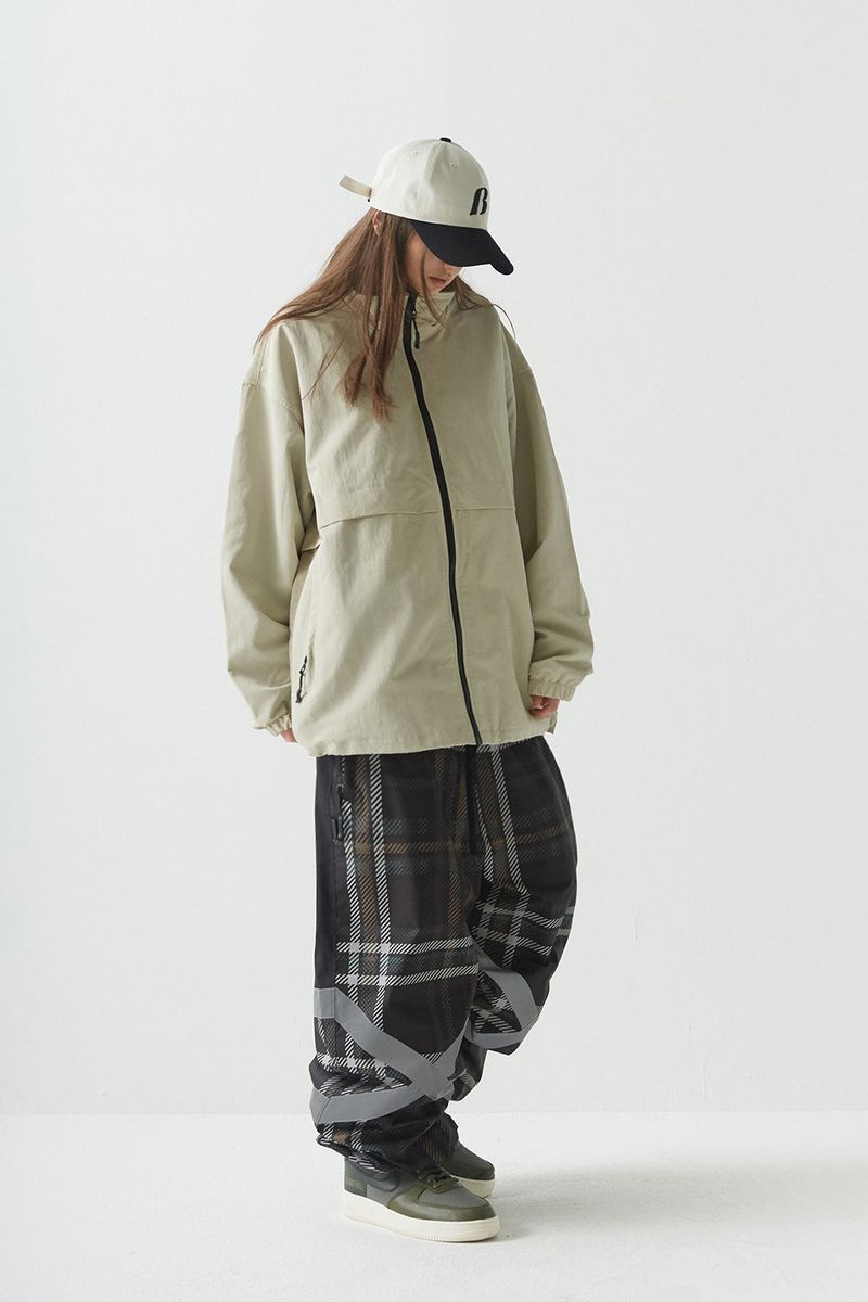 BSR2223FWJK058 CCC WIDE JACKET GRAY BEIGE