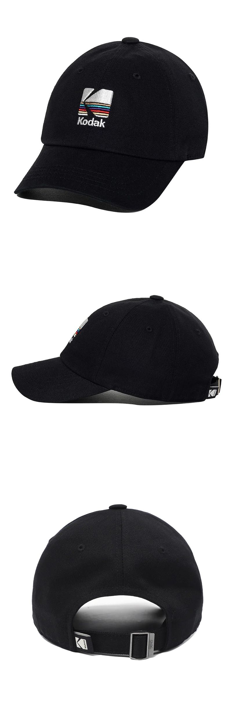 RAINBOW EMBROIDERY BALL CAP【BLACK】