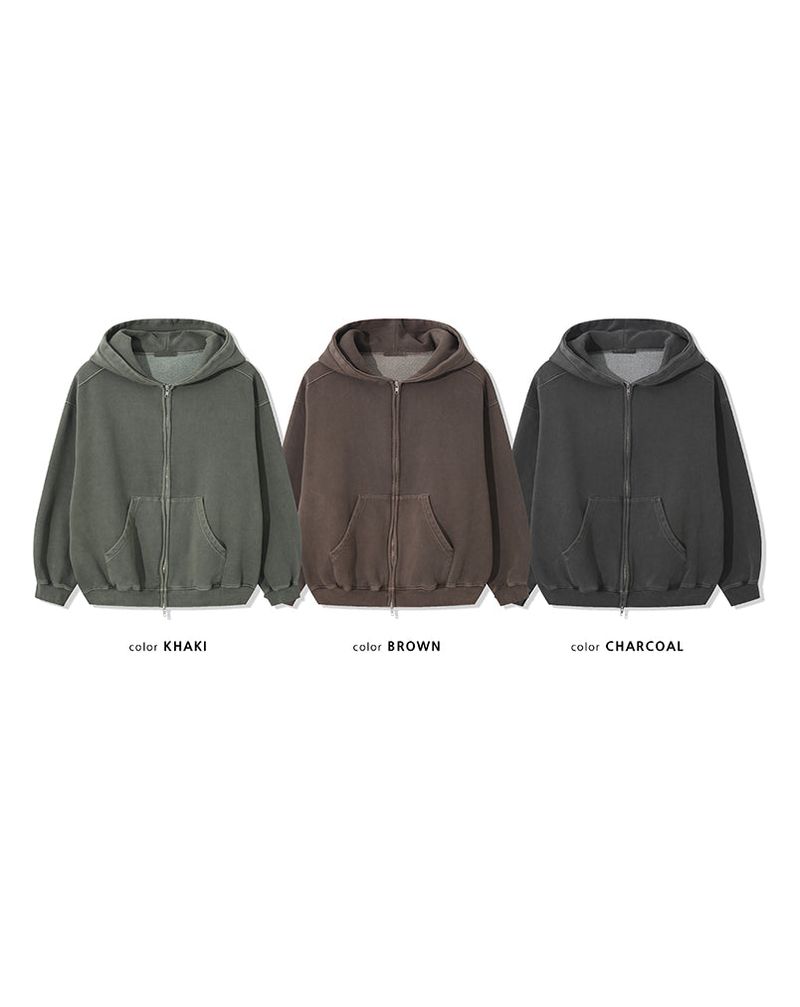 PIGMENT HOOD ZIP-UP (3C)