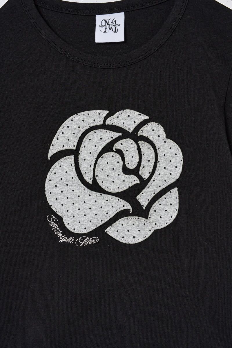 dot rose t (black)