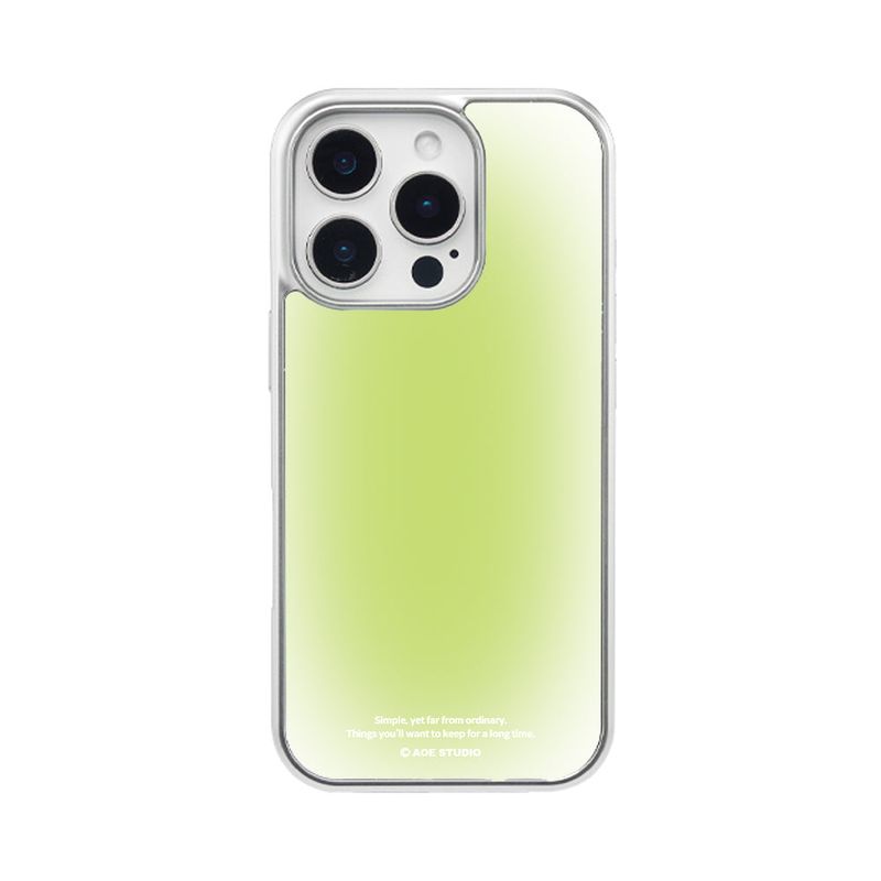[MADE] silver blusted epoxy bumper case - melon cream