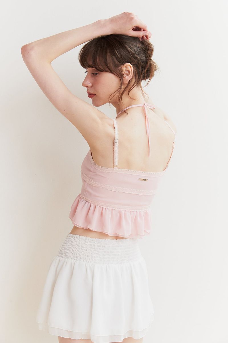 WHISPER BUTTON TOP pink
