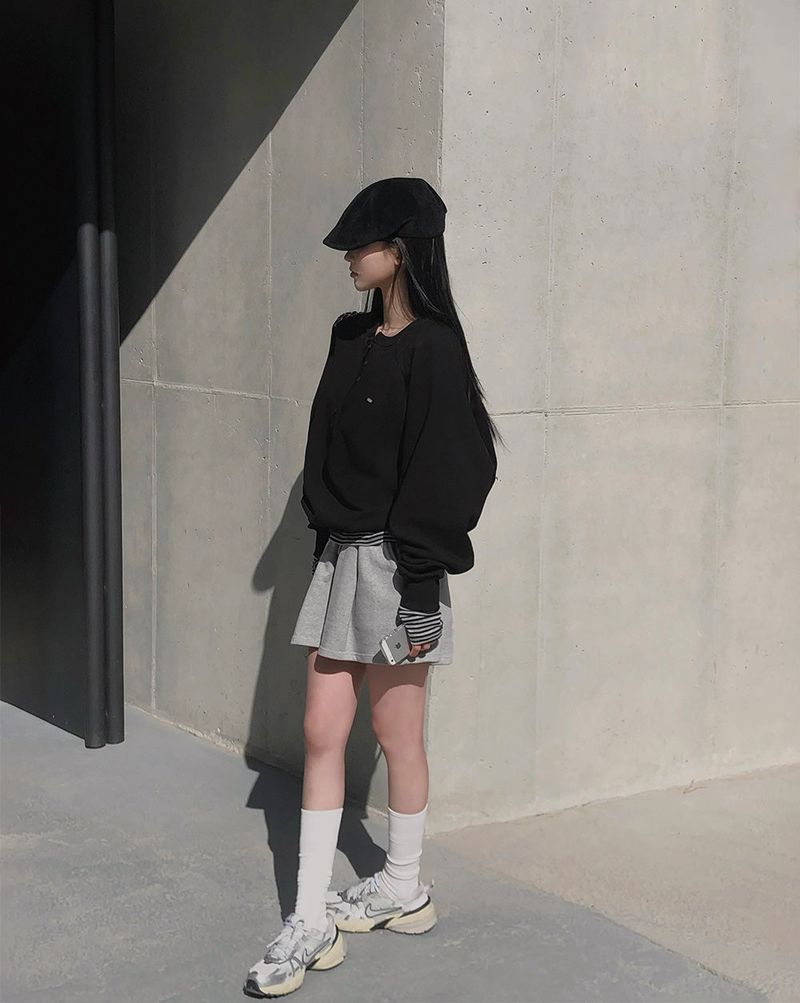 [Bellide made] Henry Neck, Raglan Overfit Trainer