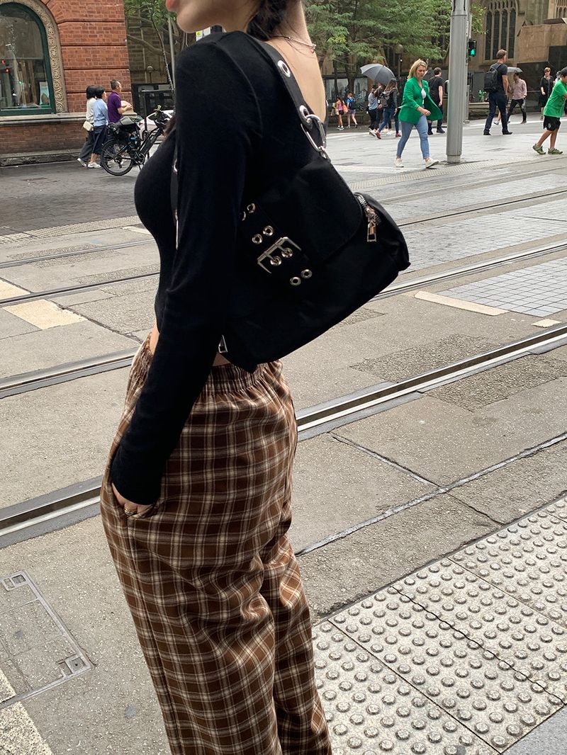 [MADE] Vino Checkered Banded Waist Pants