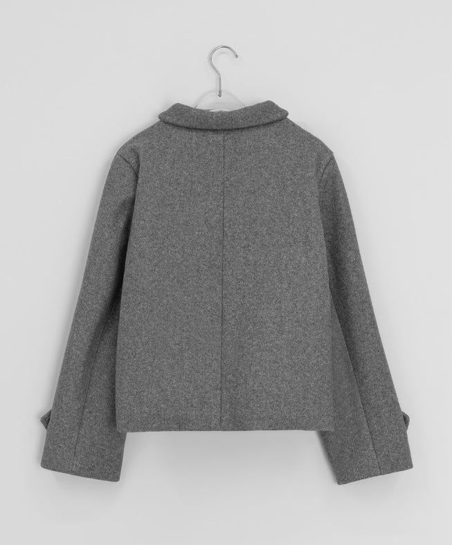 Hanpori Quilted High-Neck Short Coat