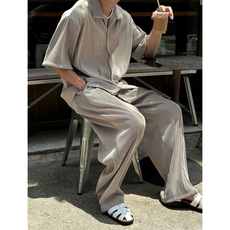 [SET UP가능] Multi pleats pants (4color)