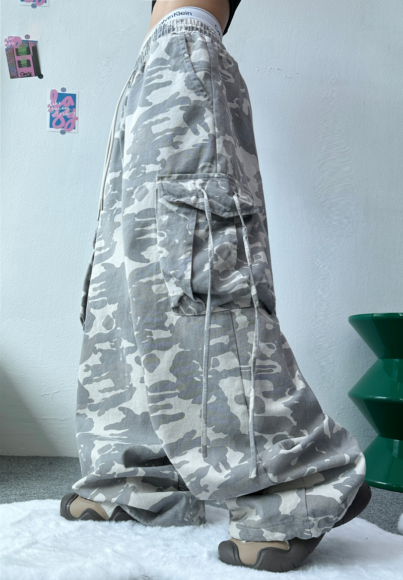 PIGMENT CAMO CARGO PANTS🩶🖤 - 2 COLORS