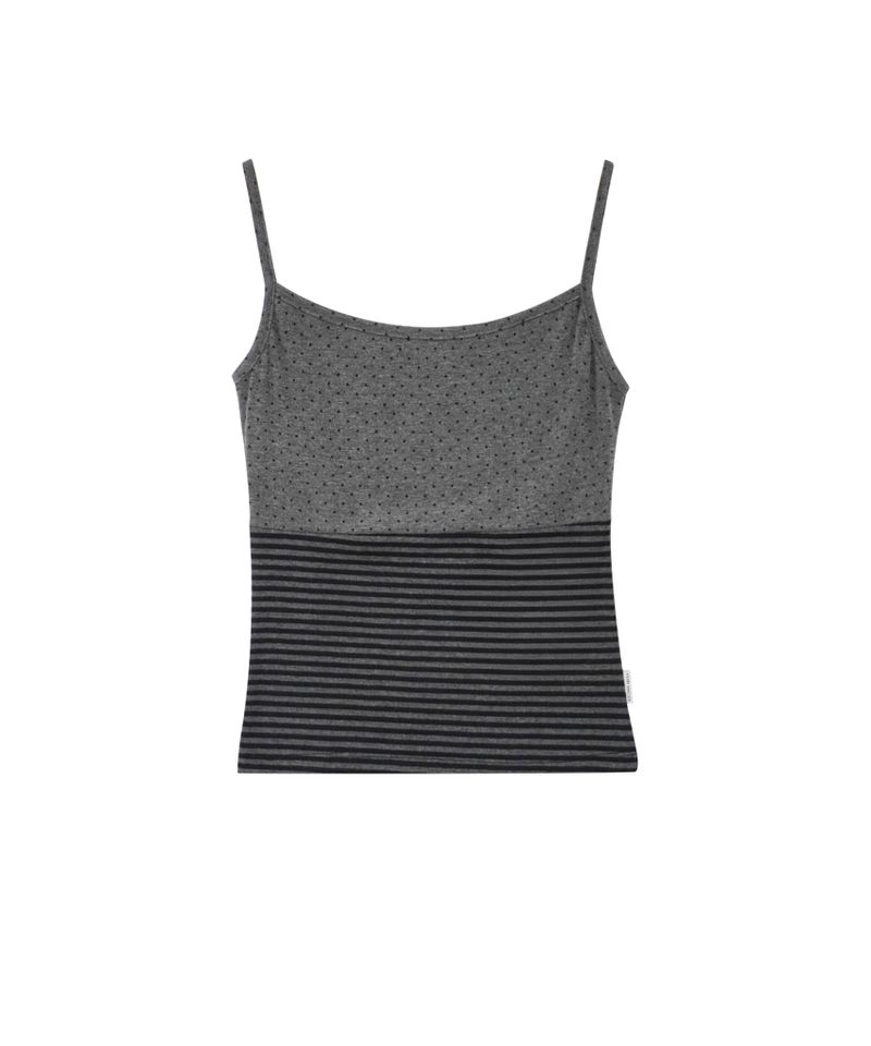 MIXED PATTERN CAMI & BOLERO SET CHARCOAL