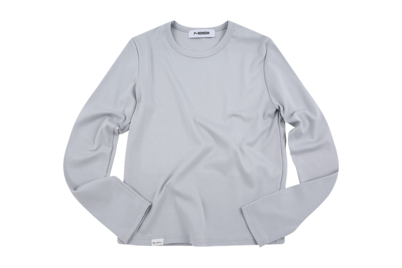 Wing long sleeve tee dust blue