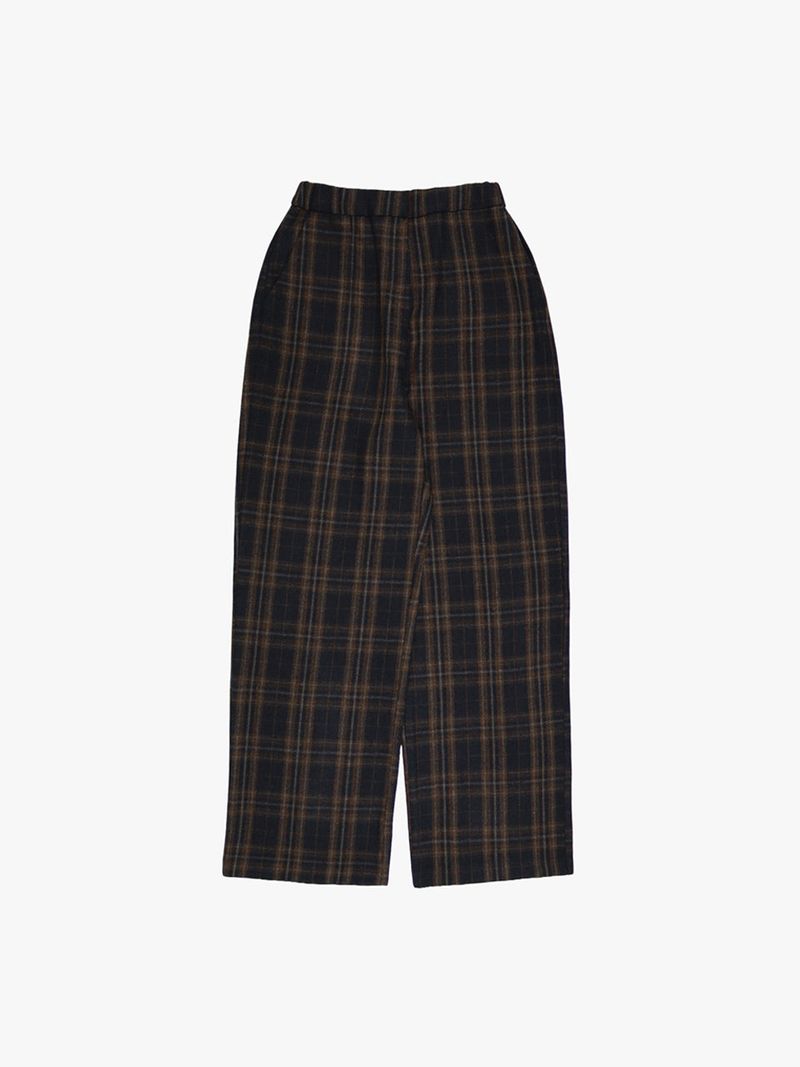WOOL CHECK TROUSER