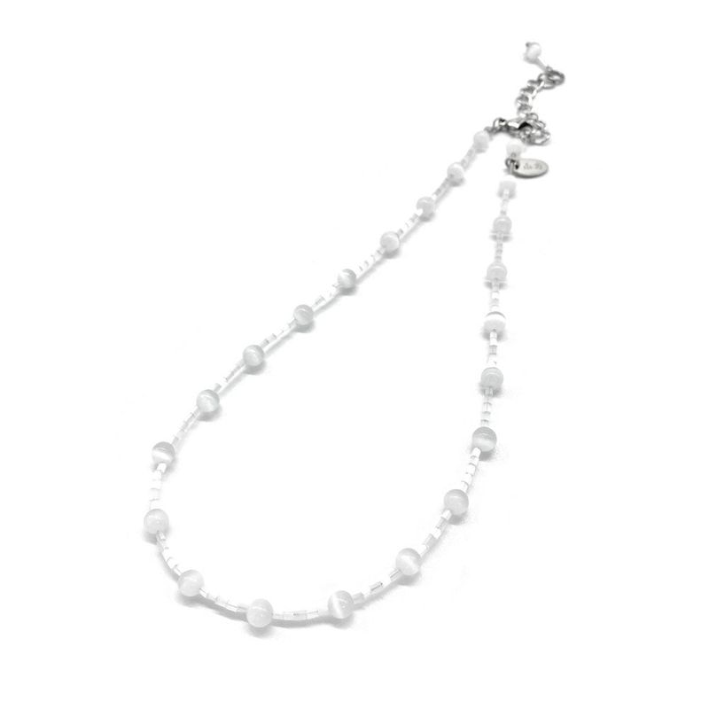 catseye necklace (white)