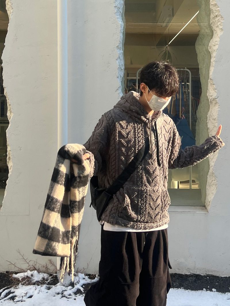 Fleece Cable Knit Hoodie (3 Colors)