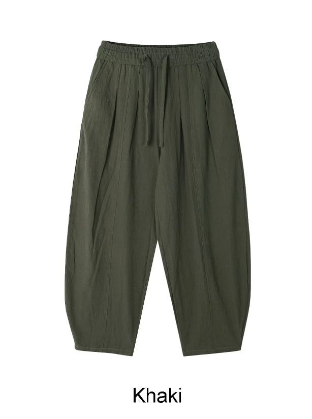 Diel Linen Pintuck Banding Pants